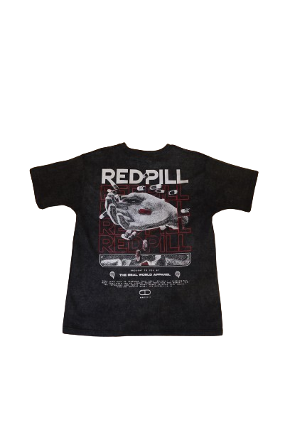 "Red Pill" Acid Washed T-Shirt