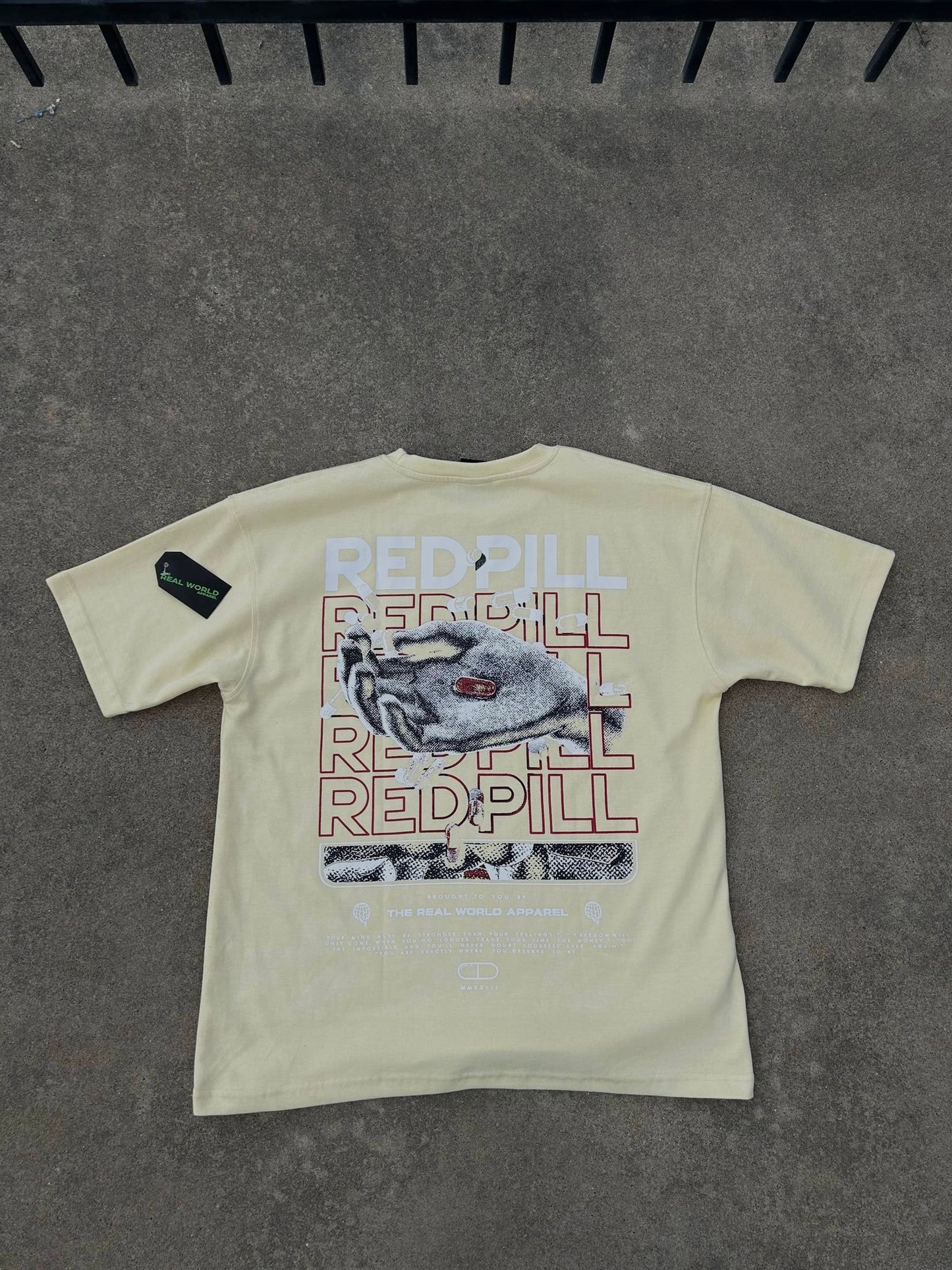 "Red Pill" Cream T-Shirt